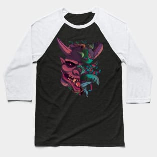 Hannya Flowers Baseball T-Shirt